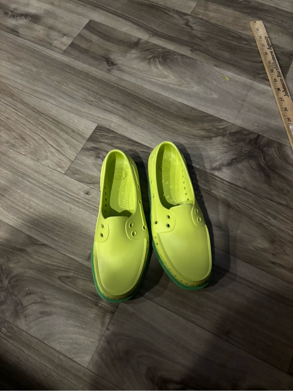 Native Neon Yellow Slip-On Sneakers men 5/women 7